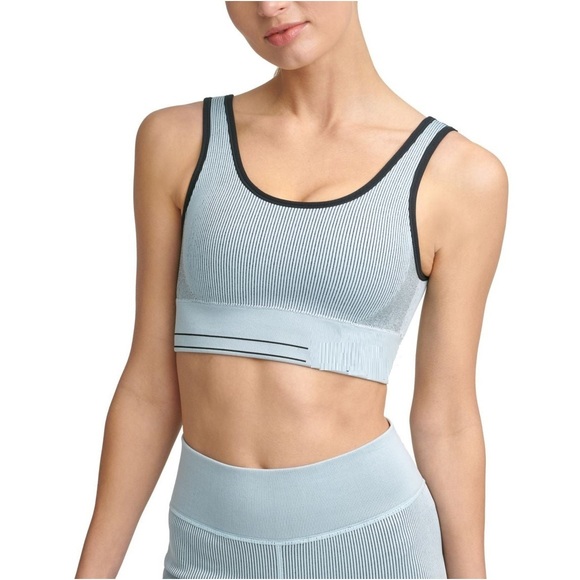 Calvin Klein Womens Seamless Ribbed Medium Impact Sports Bra Size X-Small - Picture 2 of 2
